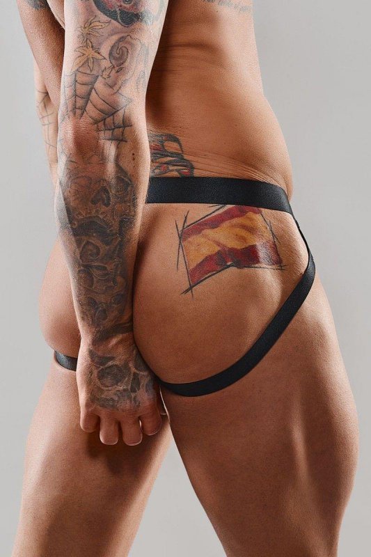 Męskie seksowne majtki jockstraps odkryty tyłek - L