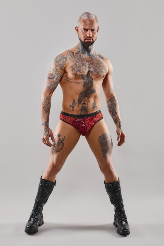 Męskie majtki brazyliany chippendales błyszczące - M