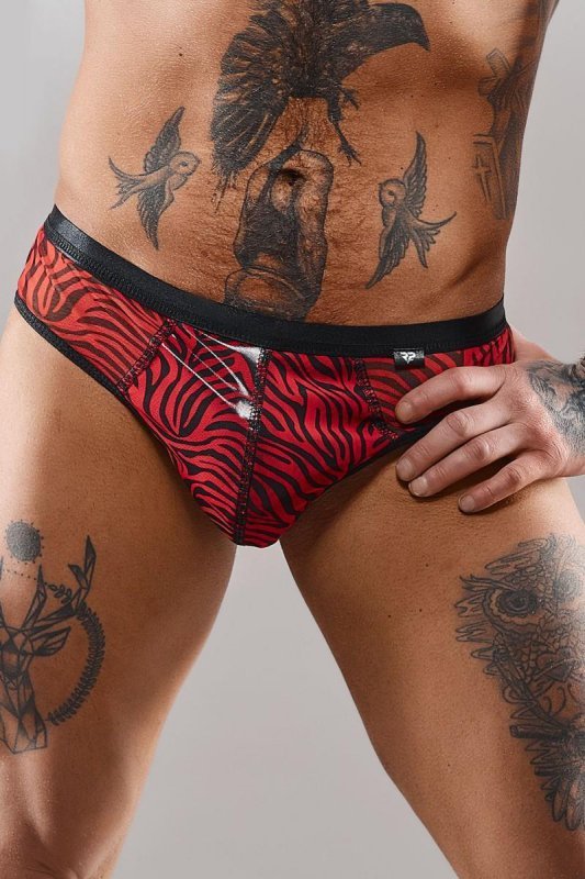 Męskie majtki brazyliany chippendales błyszczące - XXL