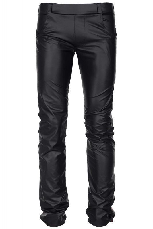 Eleganckie spodnie męskie wetlook XL