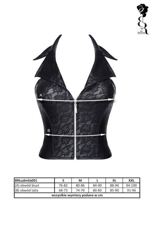 Bielizna - Brludmila001 top czarny rozmiar XL