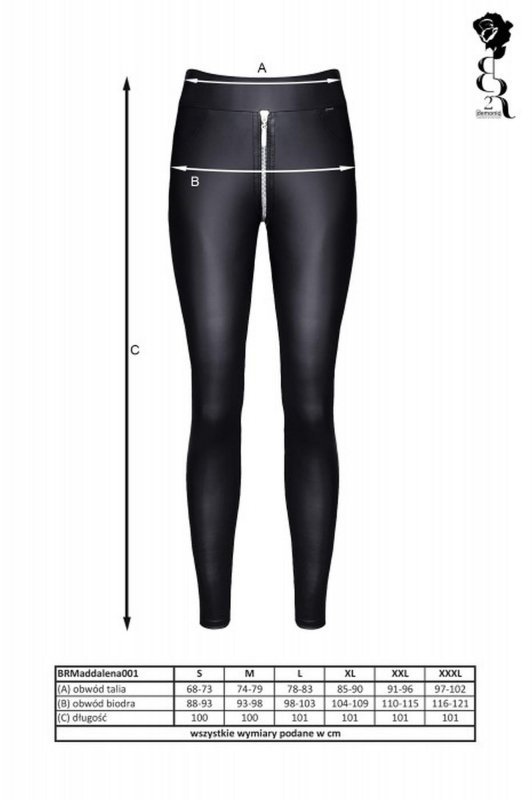 Bielizna - Brmaddalena001 leginsy czarne rozmiar XXL