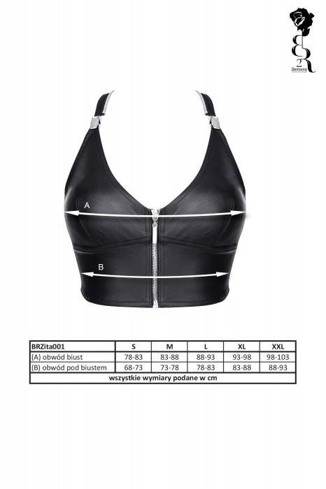 Bielizna - Brzitai001 top czarny rozmiar L