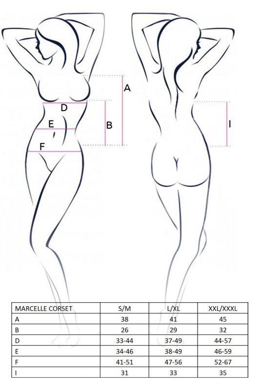 Bielizna Marcelle corset white L/XL - Casmir