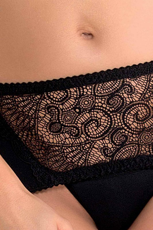 Bielizna Alina set with open bra black S/M - Casmir