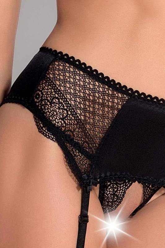 Bielizna Clarisse set with open bra black S/M - Casmir