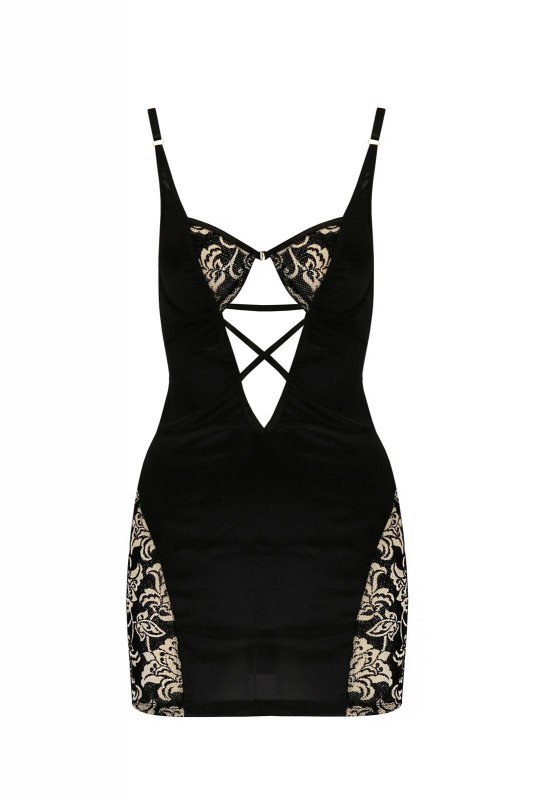 Bielizna Victoria chemise black XXL/XXXL - Casmir