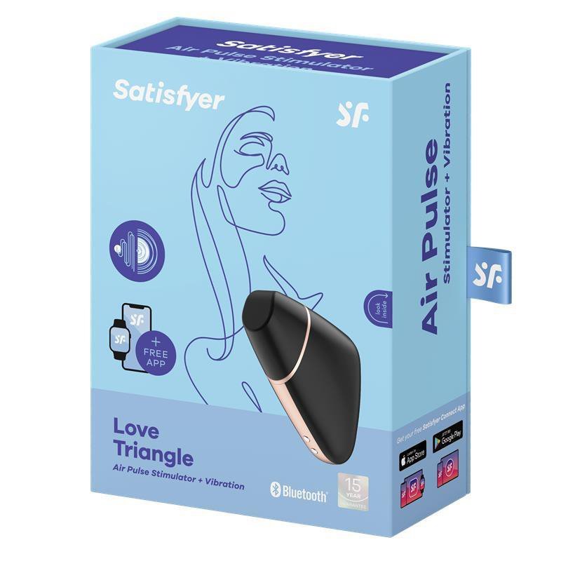 Satisfyer Wibrator - Love Triangle air pulse stimulator + vibration black