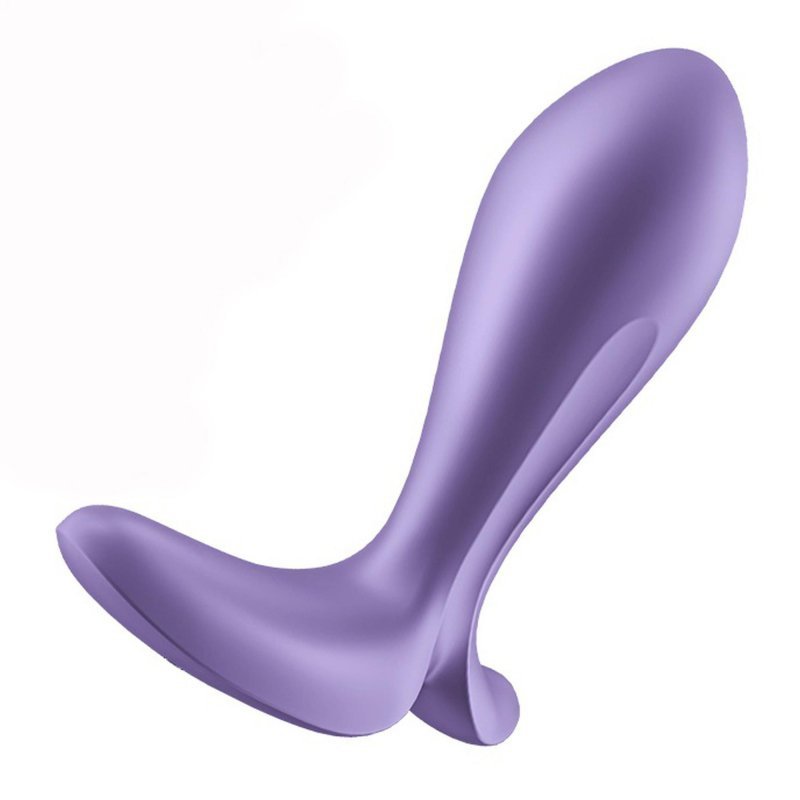 Fioletowy wibrujący korek analny Satisfyer Intensity Plug - z aplikacją