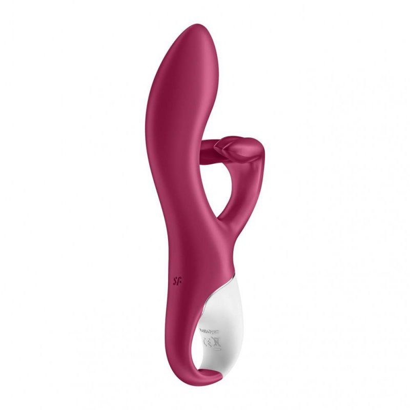 Wibrator z masażerem łechtaczki Satisfyer Embrace me bordowy