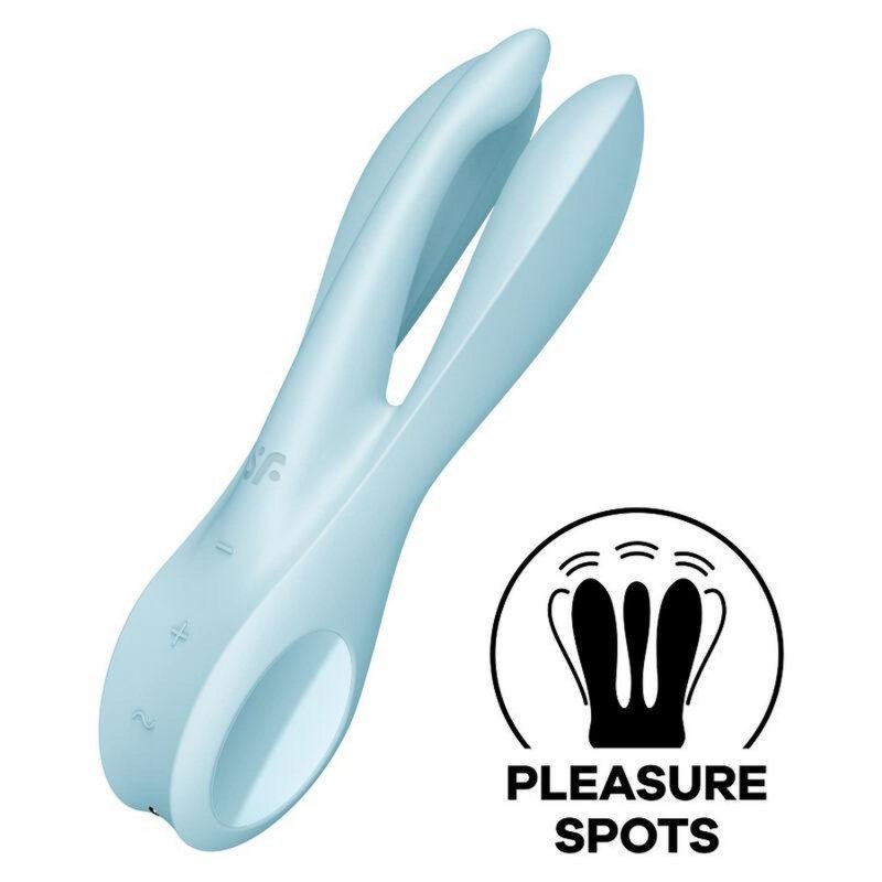 Masażer wielofunkcyjny Satisfyer Threesome 1 błękitny