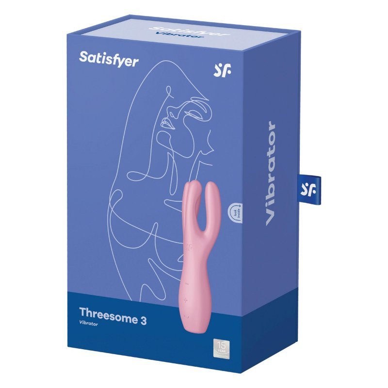 Masażer pochwy i łechtaczki Satisfyer Threesome 3 różowy