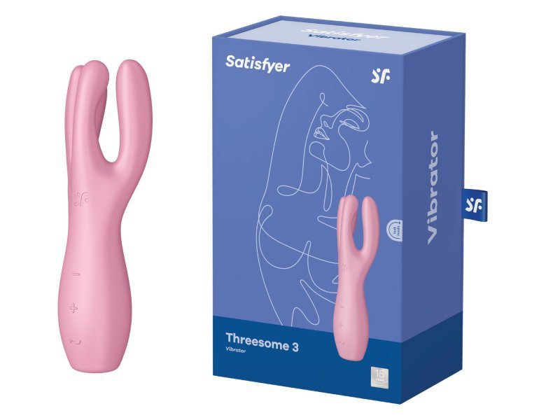 Masażer pochwy i łechtaczki Satisfyer Threesome 3 różowy