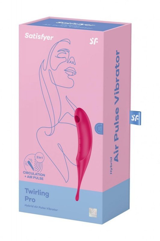 Stymulator powietrzny punktowy z pulsacją Satisfyer Twirling Pro czerwony