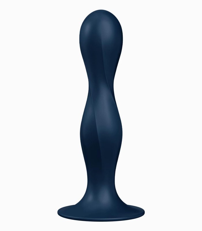 Wibrator anal Satisfyer Double Ball-R granatowy