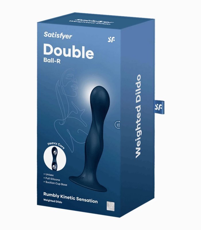Wibrator anal Satisfyer Double Ball-R granatowy