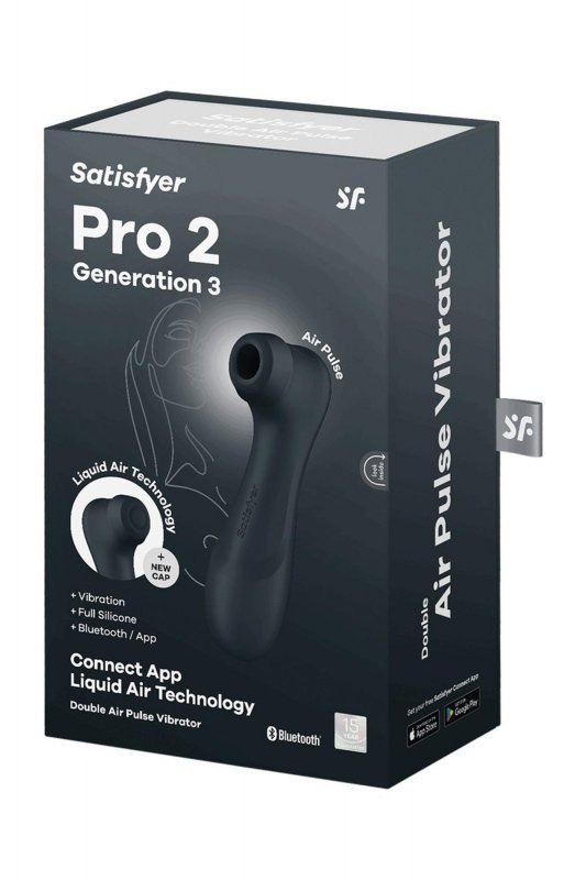 Pro 2 generation 3with liquid air technology, vibration and bluetooth/app black