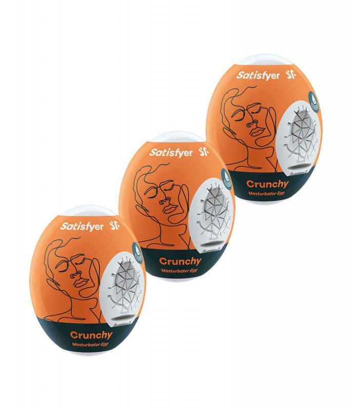 3x Masturbator Satisfyer Eggs Crunchy zestaw jajek