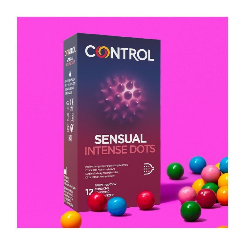 Prezerwatywy stymulujące  Control Sensual Intense 12 sztuk