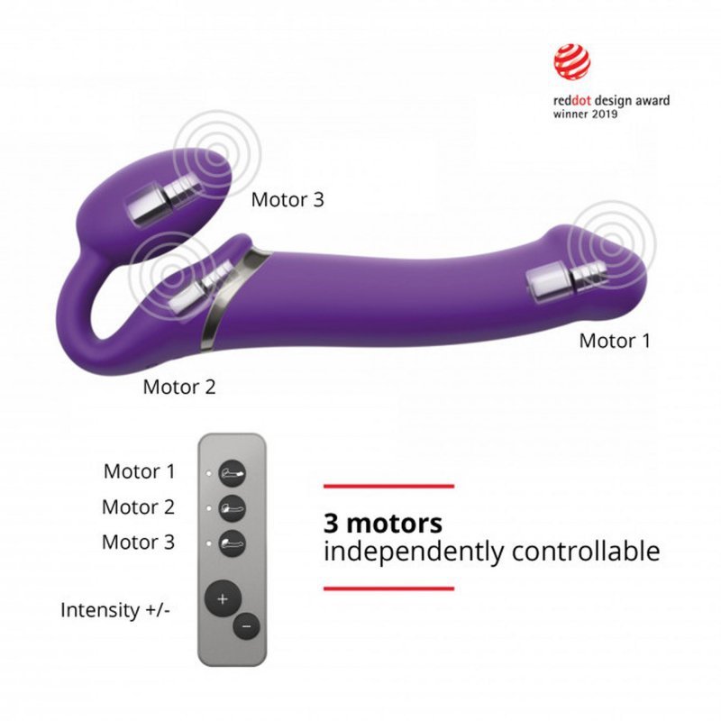Vibrating Strapon - L - purple