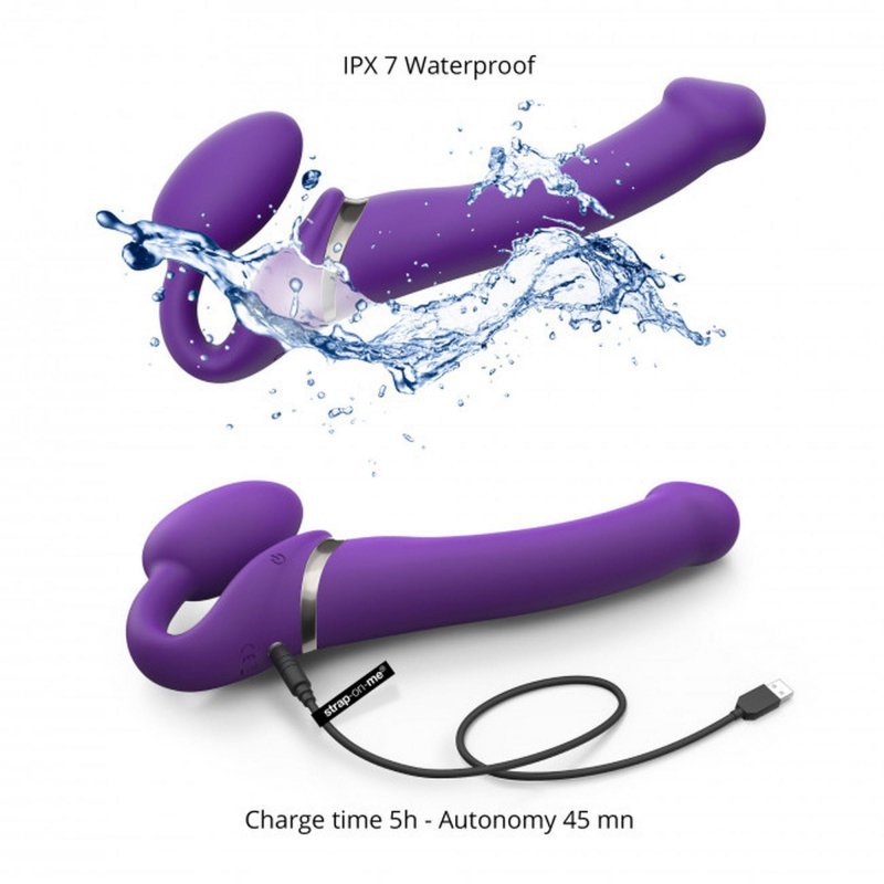 Vibrating Strapon - L - purple