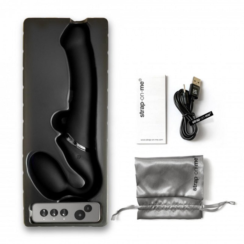 Vibrating Strapon - M - black