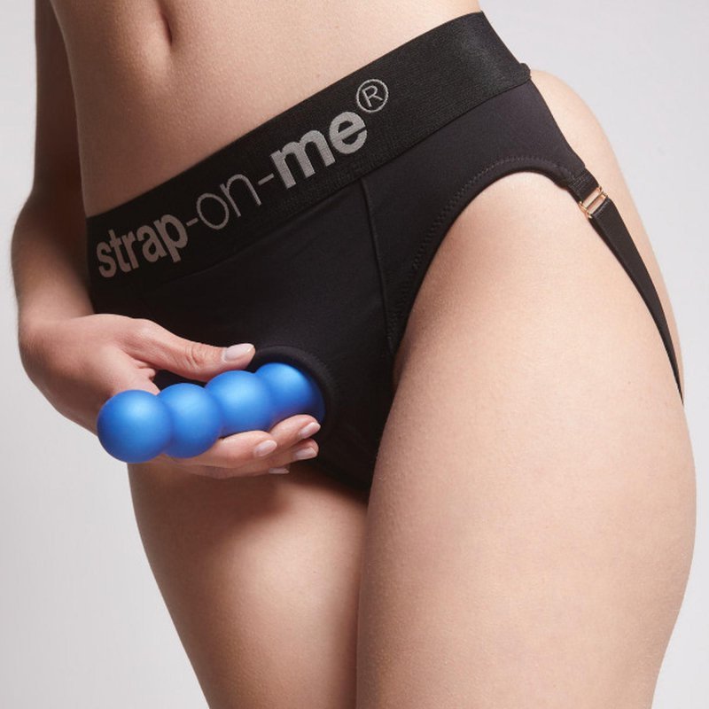 Dildo kulki analne na przyssawce orgazm niebieski 16,5 cm