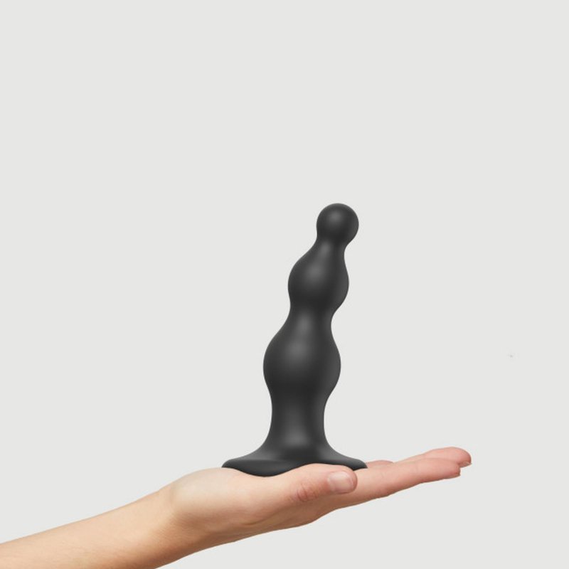 Kulkowe dildo analne na przyssawce korek czarny 12,8 cm