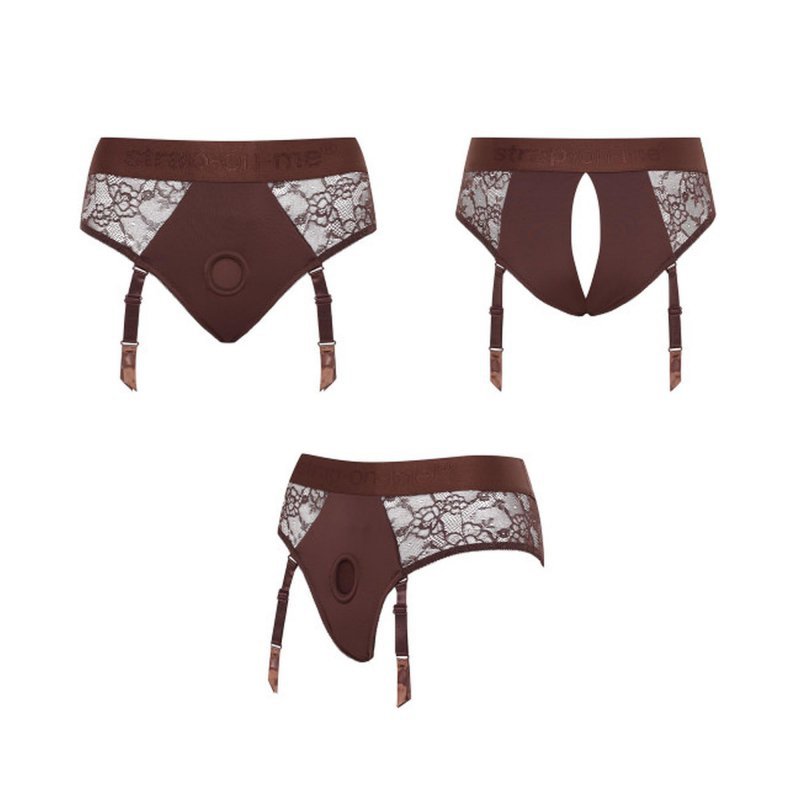 Strapon Harness Lingerie Diva - XL - chocolate