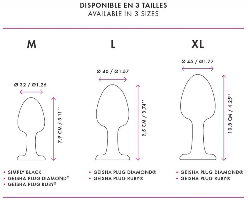 Oryginalne korek analny Dorcel Geisha Plug Diamond M