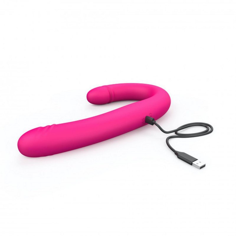 Podwójne wibrujące dildo waginalno analne