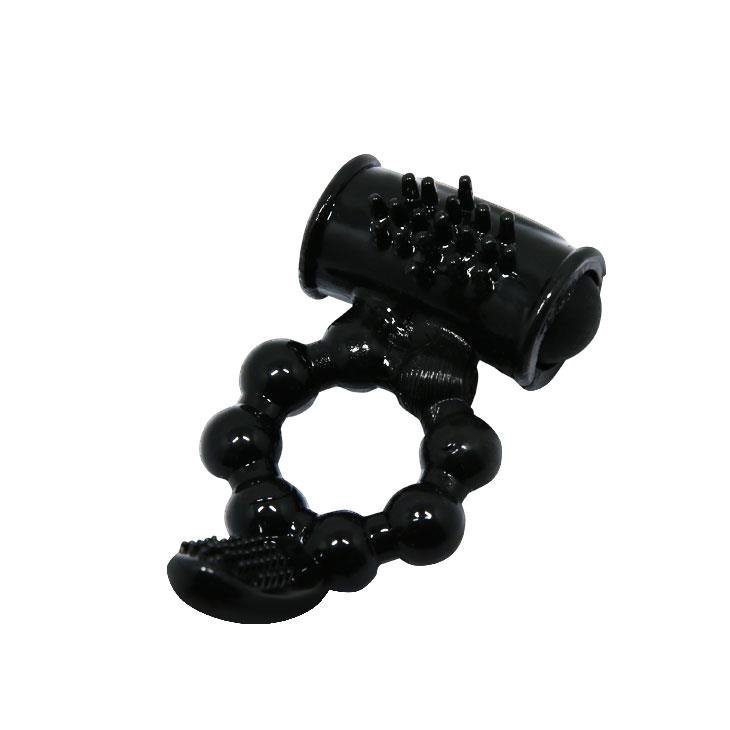 Wibrujący pierścień erekcyjny stymulator łechtaczki Pretty Love - Sweet Ring Black