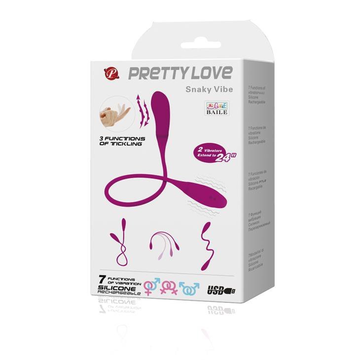Podwójne wibrujące jajeczko z pilotem Pretty Love Snaky Vibe