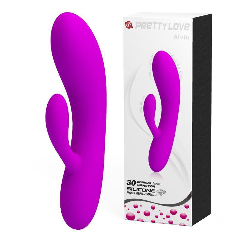 Wibrator do punktu g z króliczkiem Pretty Love Alvin 30 funkcji