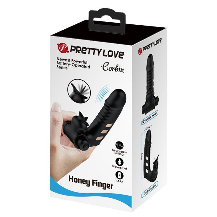 Wibrator na palec stymulator łechtaczki z języczkiem Pretty Love Corbin