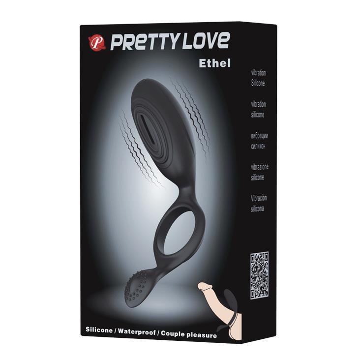Pierścień erekcyjny z masażerem łechtaczki Pretty Love Ethel
