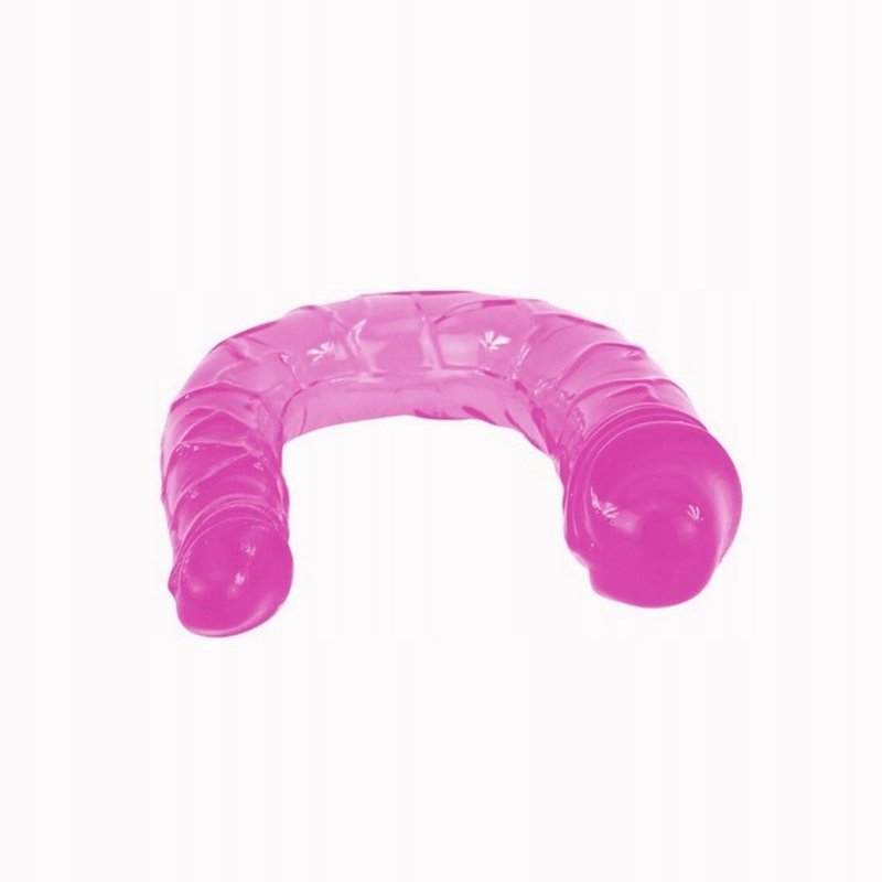 Analno - waginalne podwójne dildo fioletowe