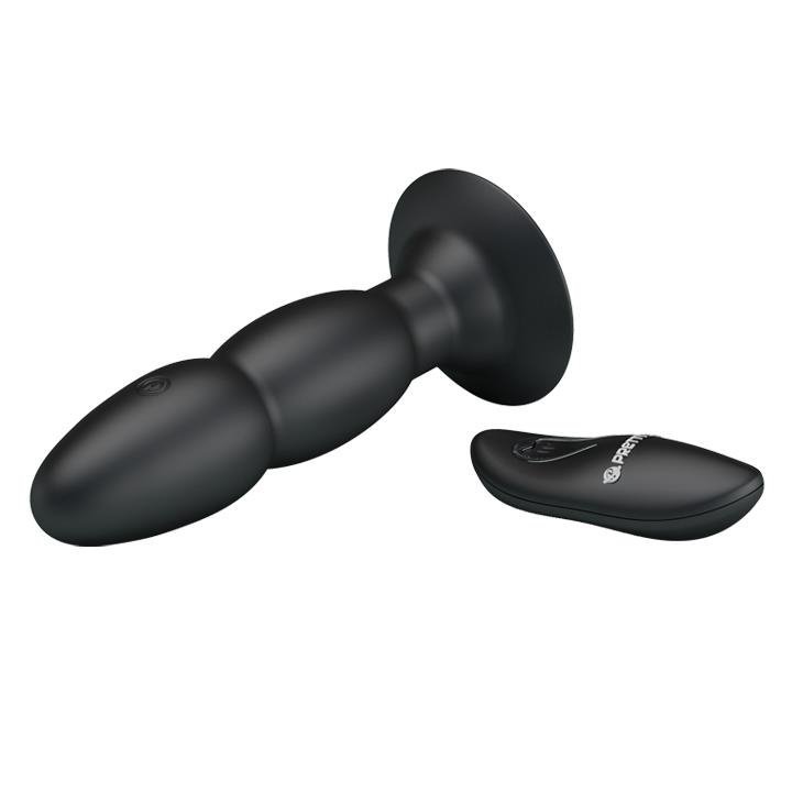 Wibrujący korek analny z funkcją rotacji Pretty Love Beaded for Extra Pleasure