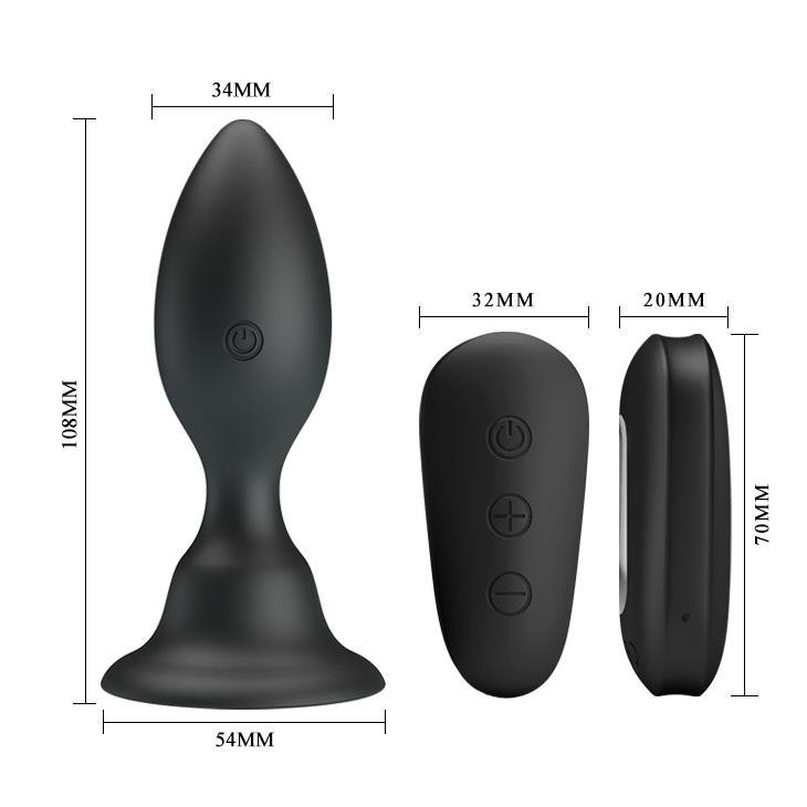 Wibrujący korek analny zatyczka plug sterowany pilotem