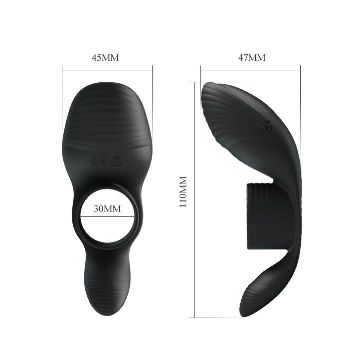 Pretty Love - vibration penis sleeve 7 functions black