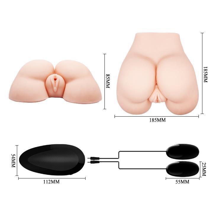 Masturbator sztuczna pochwa + anal z wibracją Crazy Bull