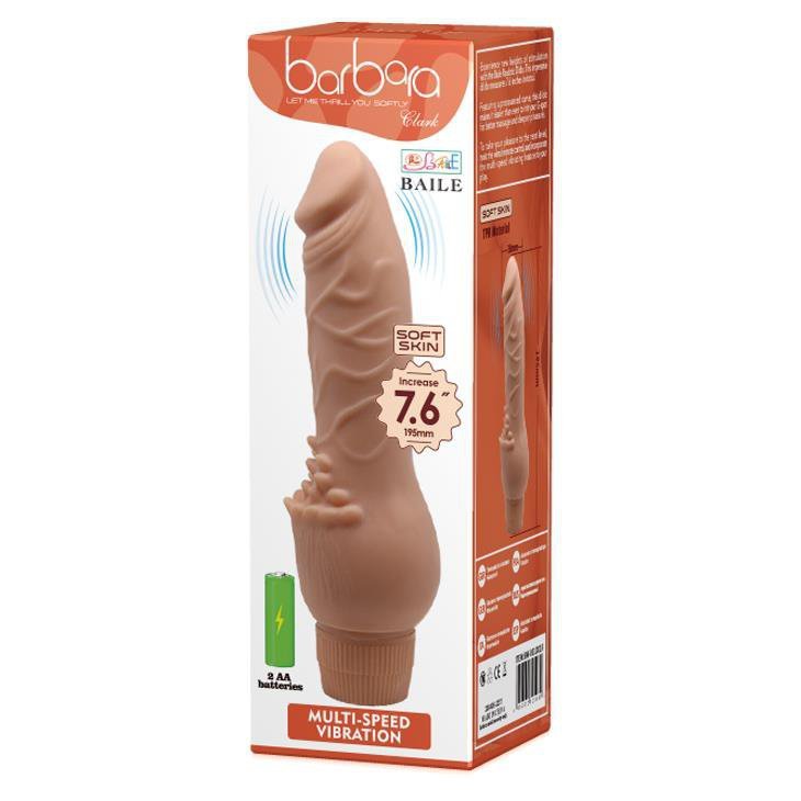 Wibrator z cyber-skóry miękki Clark 19,5 cm