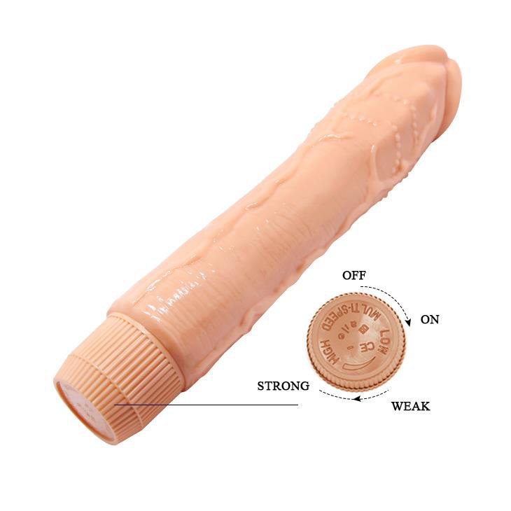 Realistyczne zakrzywione dildo wibrujące penetrator 24 cm