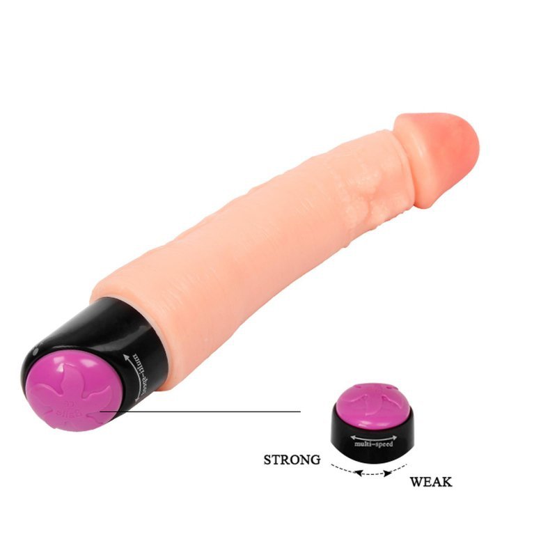 Wibrujące zakrzywione dildo Baile 25 cm