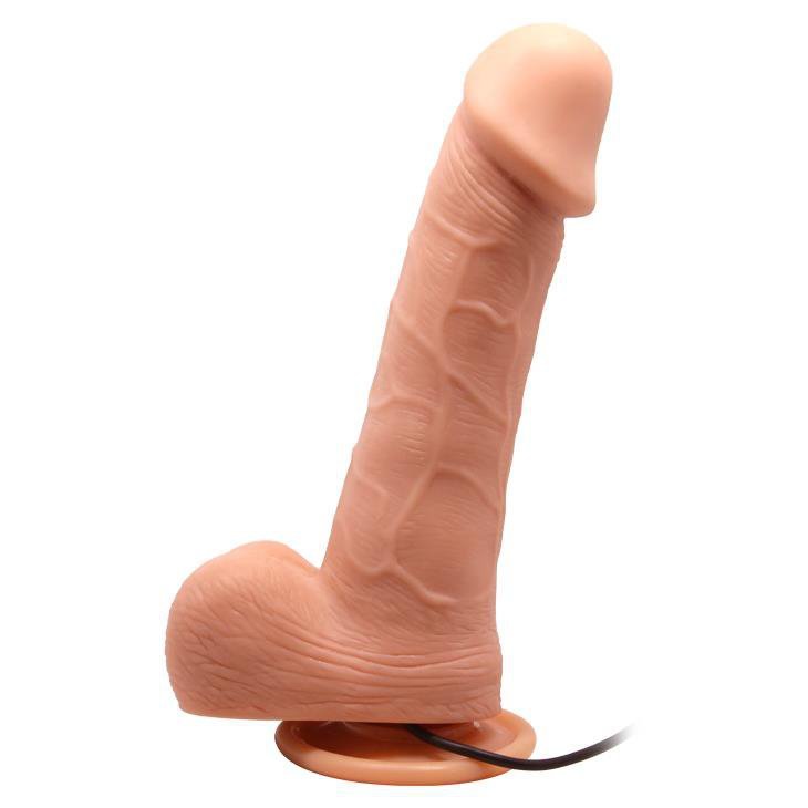 Wibrujące dildo z rotacją na przyssawce Baile 18 cm