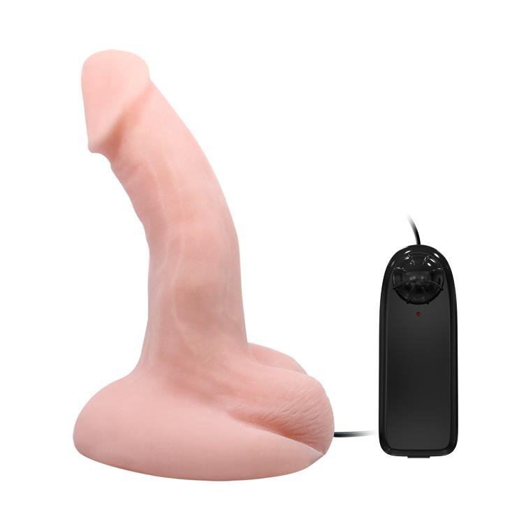 Realistyczne wibrujące dildo na mocnej przyssawce baile 20 cm