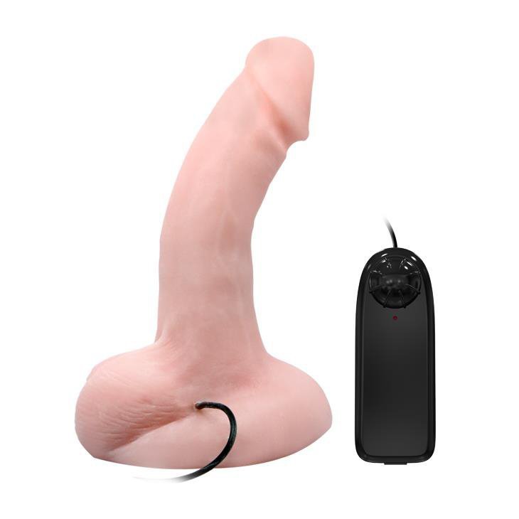 Realistyczne wibrujące dildo na mocnej przyssawce baile 20 cm