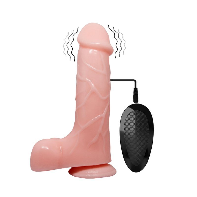 Realisteczne wibrujące dildo na przyssawce Baile 21 cm