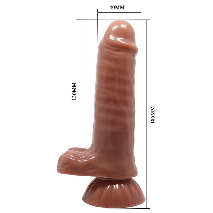 Realistyczne dildo z ruchomą skórą z jądrami 18 cm
