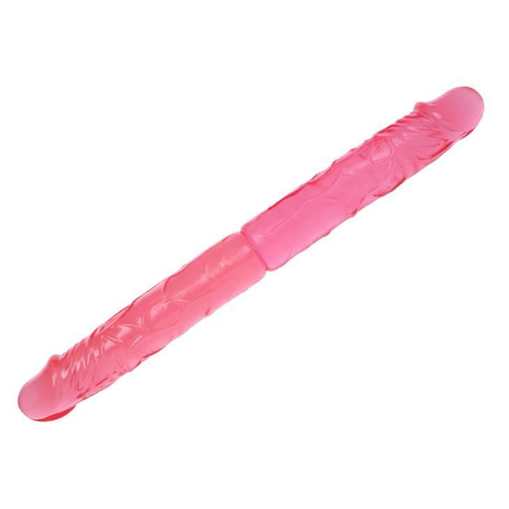 Podwójne żelowe elastyczne dildo 36 cm